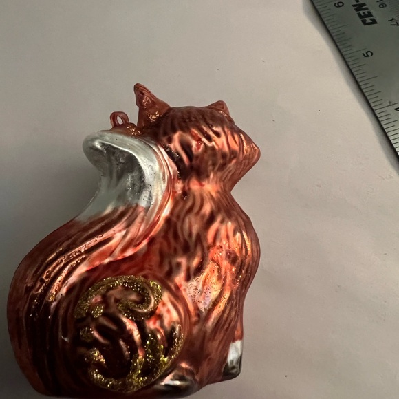 Blown Glass Fox Christmas Tree Ornament - Picture 3 of 3